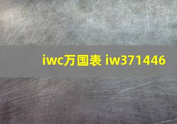 iwc万国表 iw371446